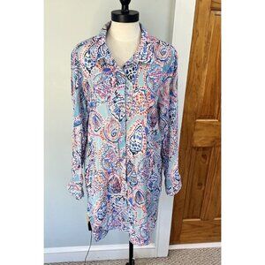 Women's Lilly Pulitzer Jupiter Island Tunic Swim Coverup XL Beach Cruise Resort